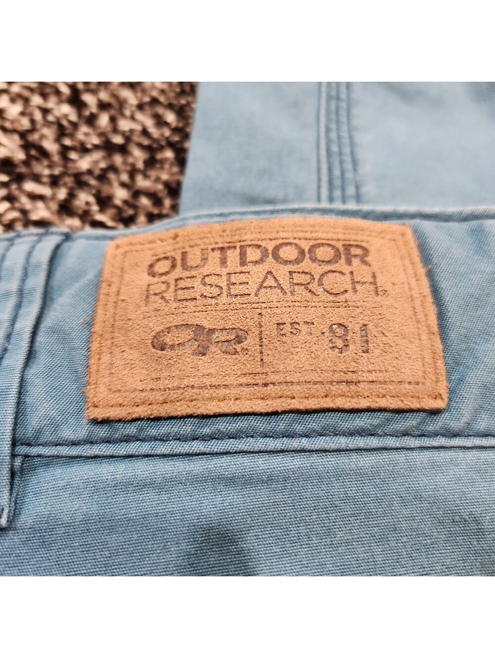 Outdoor Research Wadi Rum Climbing Pants Men 34x32 Teal Blue Plaid Pocket Lining - Picture 10 of 15